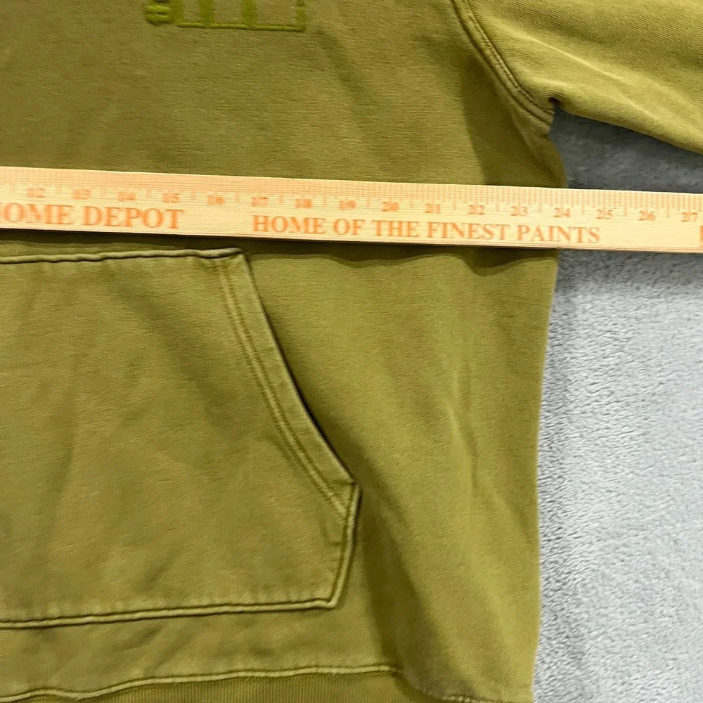The North Face Hoodie Mens‎ XL Olive Green Garment Dye Pullover Textured Logo